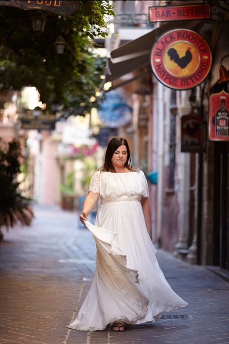 Suknia ślubna plus size Boho Rustykalna