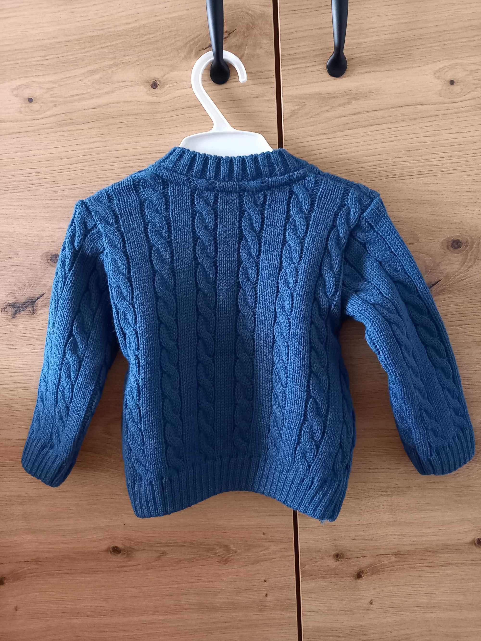 Nowy, granatowy sweterek dla chłopca, niemowlęcy Jomar, roz. 80
