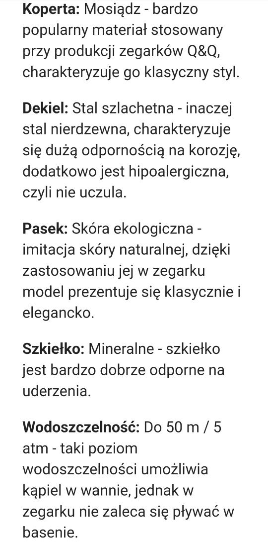Zegarek męski Q&Q + gratis