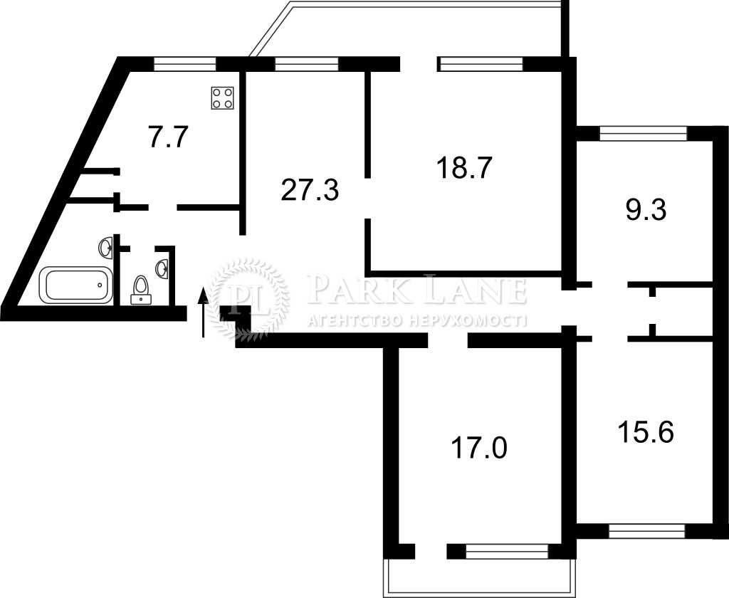 Продаж 4 к.кв вул.Бальзака Оноре де, 4, Троєщина, 110м.кв