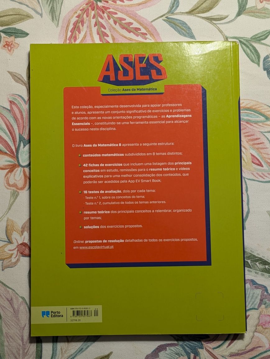 Livro Ases Da Matemática 8 (Porto Editora)