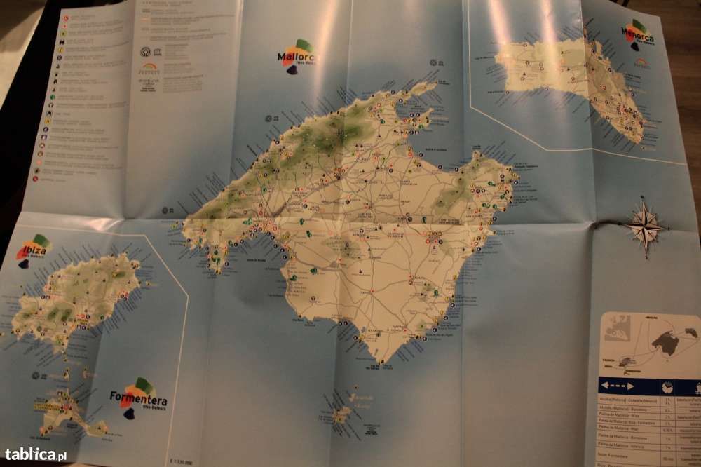Majorka-Menorka-Ibiza-Formentera-Hiszpania-Baleary mapa-696