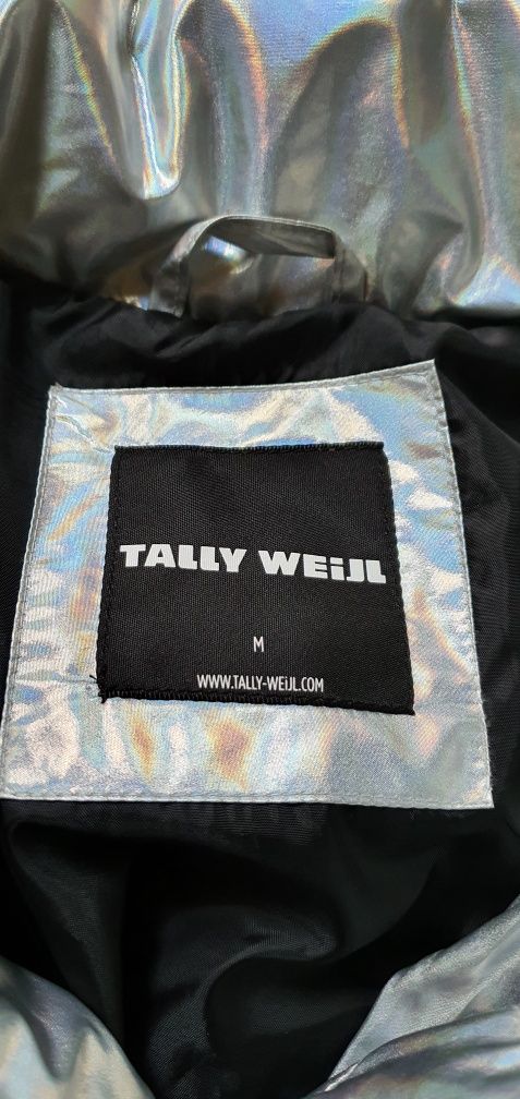 Tally Weijl kurtka bomberka holograficzna holo jesienno zimowa S M