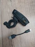 Lampka rowerowa 300 lm LED przednia USB oświetlenie drogi wodoodporna