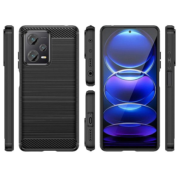 Carbon Case etui do Xiaomi Redmi Note 12 Pro+ elastyczny silikonowy ka
