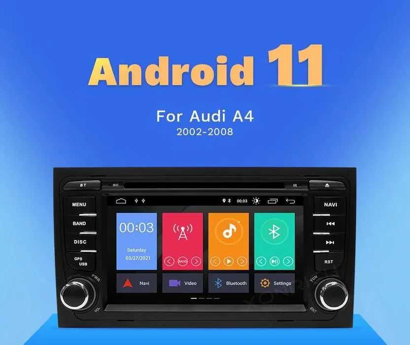 Radio android 11 Audi A4 S4 RS4 8E 8F B9 B7 wifi mapy PROM