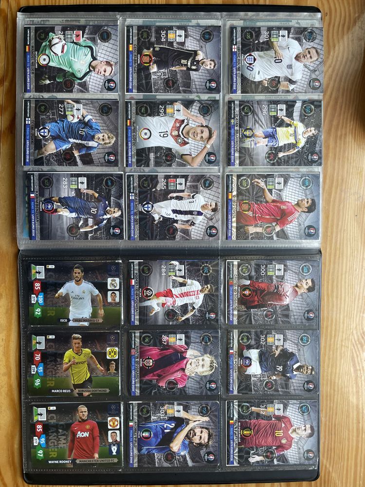 Karty limited edition Panini Euro 2012, RPA 2010, WC Brasil 2014, CL