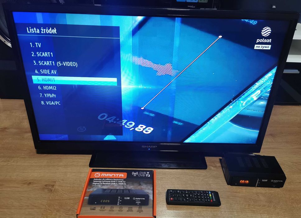 Telewizor SHARP LC-32LD145V HD HDMI Monitor VGA Dekoder Nagrywanie USB