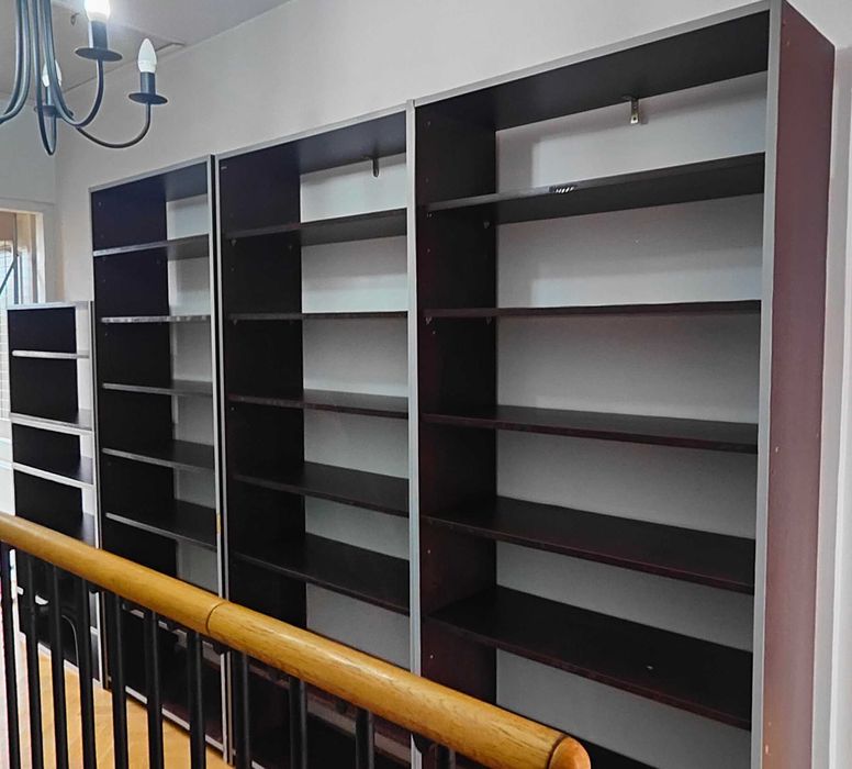 Regały meble sklepowe biurowe 9 sztuk kolor wenge