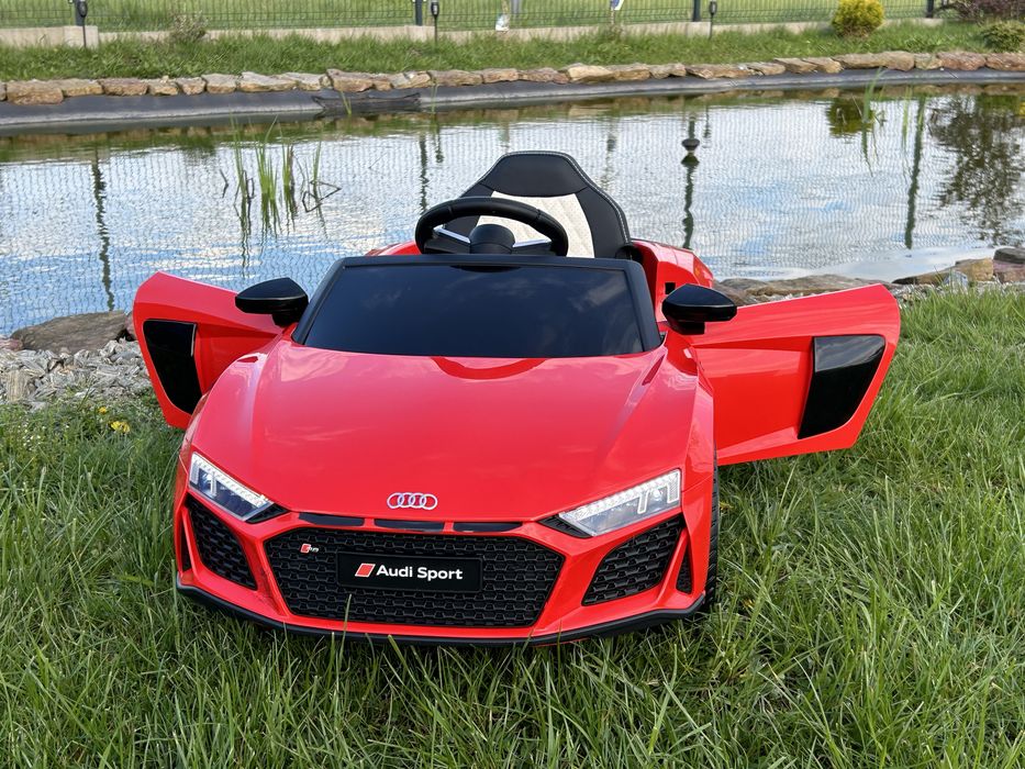 Auto na akumulator AUDI R8 Lift USB SKÓRA EVA miękkie koła EVA