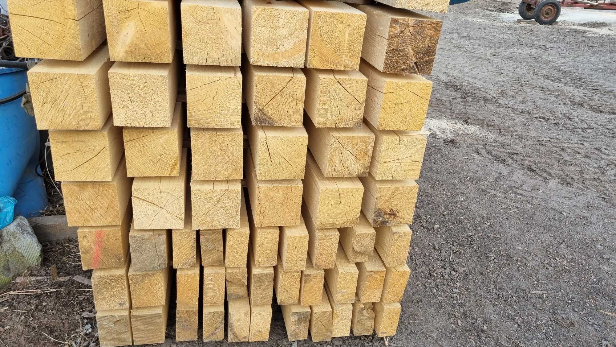 Kantówka krawędziak drewno konstrukcyj świerk sucha 14x14, 14x7 tarcic