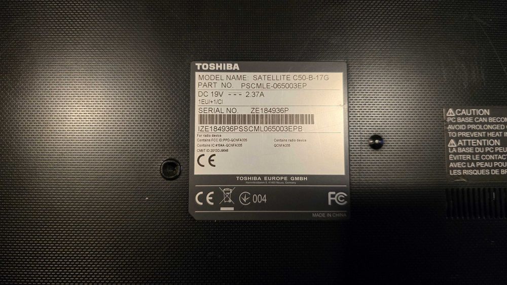 Portatil Toshiba Satellite C50
