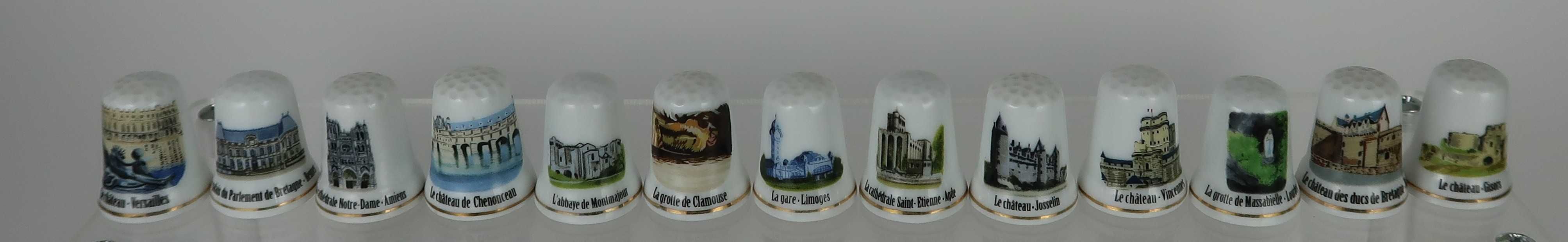 Lote de 25 dedais em porcelana