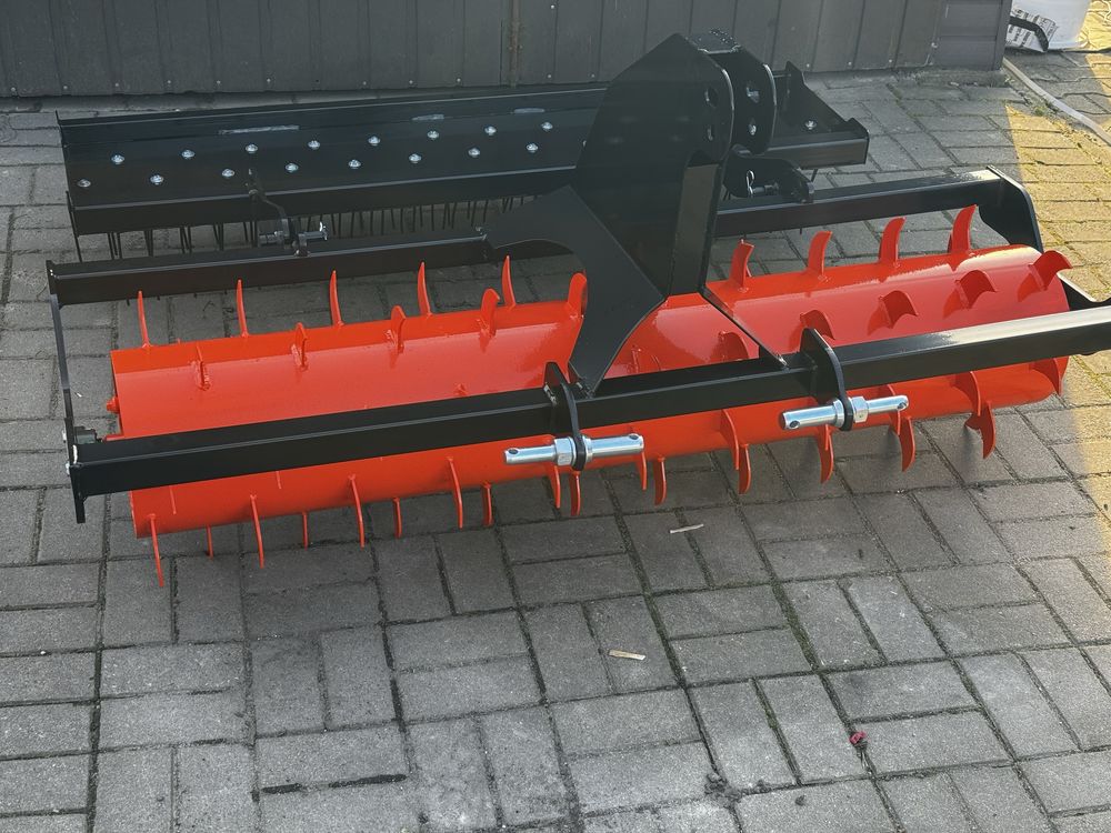 Walec ogrodowy zębaty z broną sprężynową kat 1 i 2 do mini  traktorków