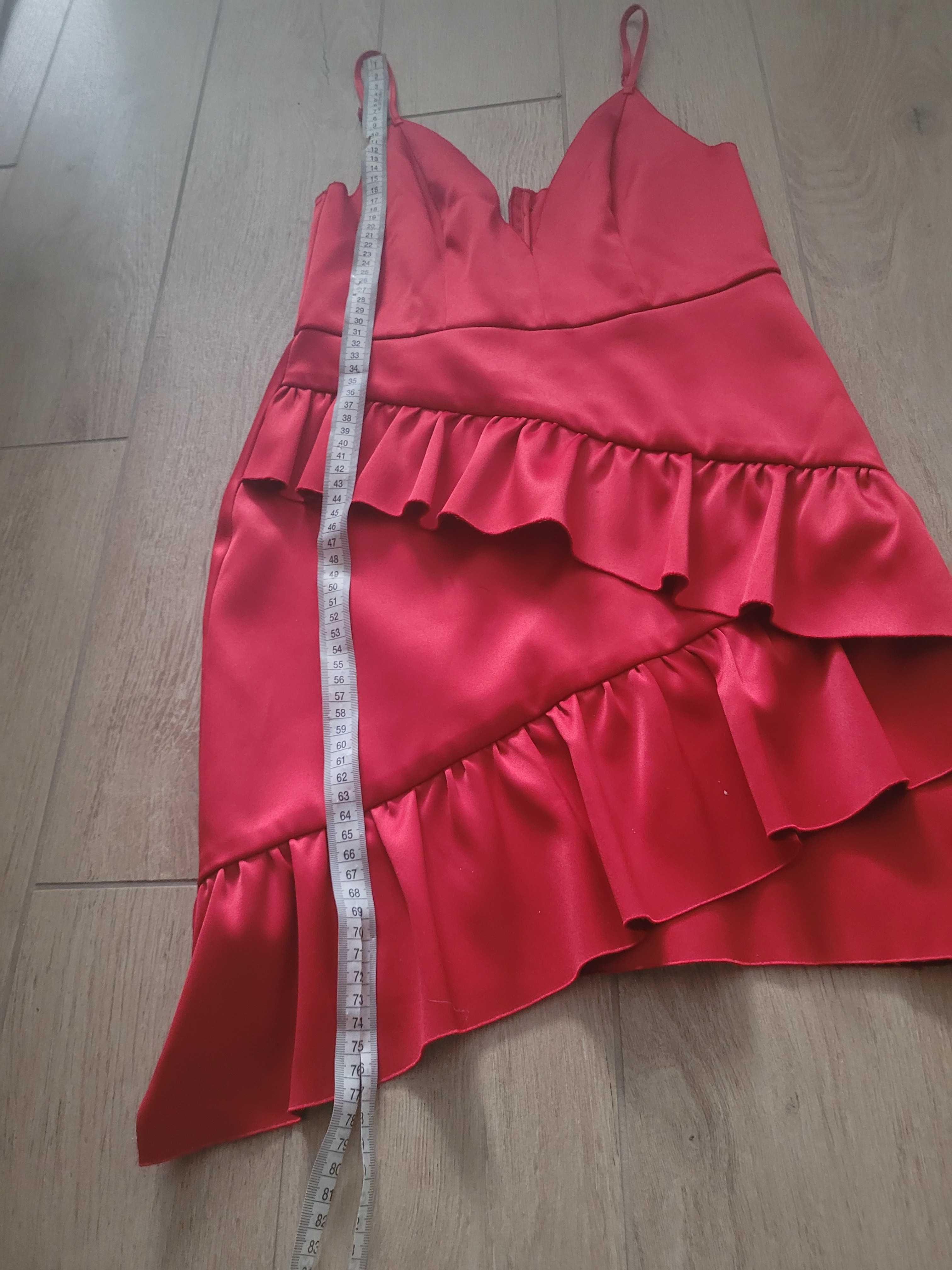 Czerwona sukienka Missguided rozmiar xs/s wesele studniowka sylwester
