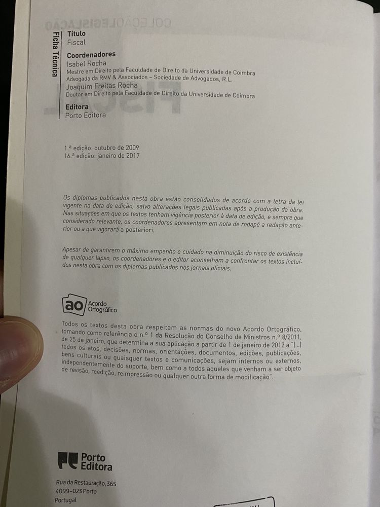 Código Fiscal - 16ª edição