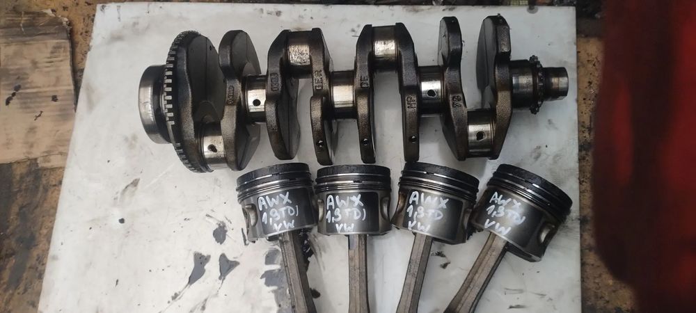 VW AUDI SKODA SEAT 1,9tdi 130km AWX tok korbowód wał korbowy