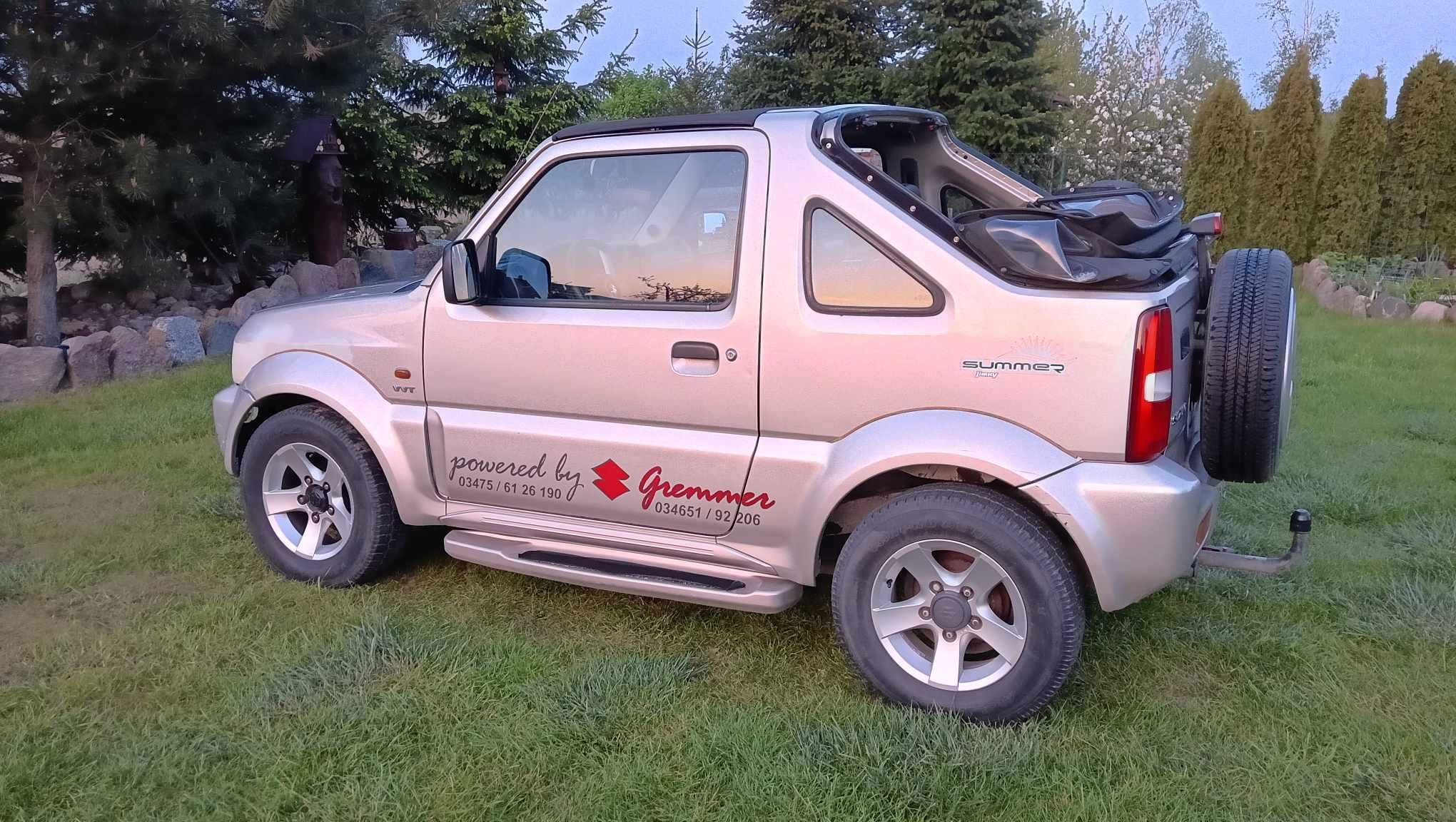 4-osobowy samochód terenowy 4x4 Jimny Suzuki 1.3 Cabrio 2006 rok