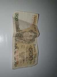 Banknot 500zl 1982 seria EZ