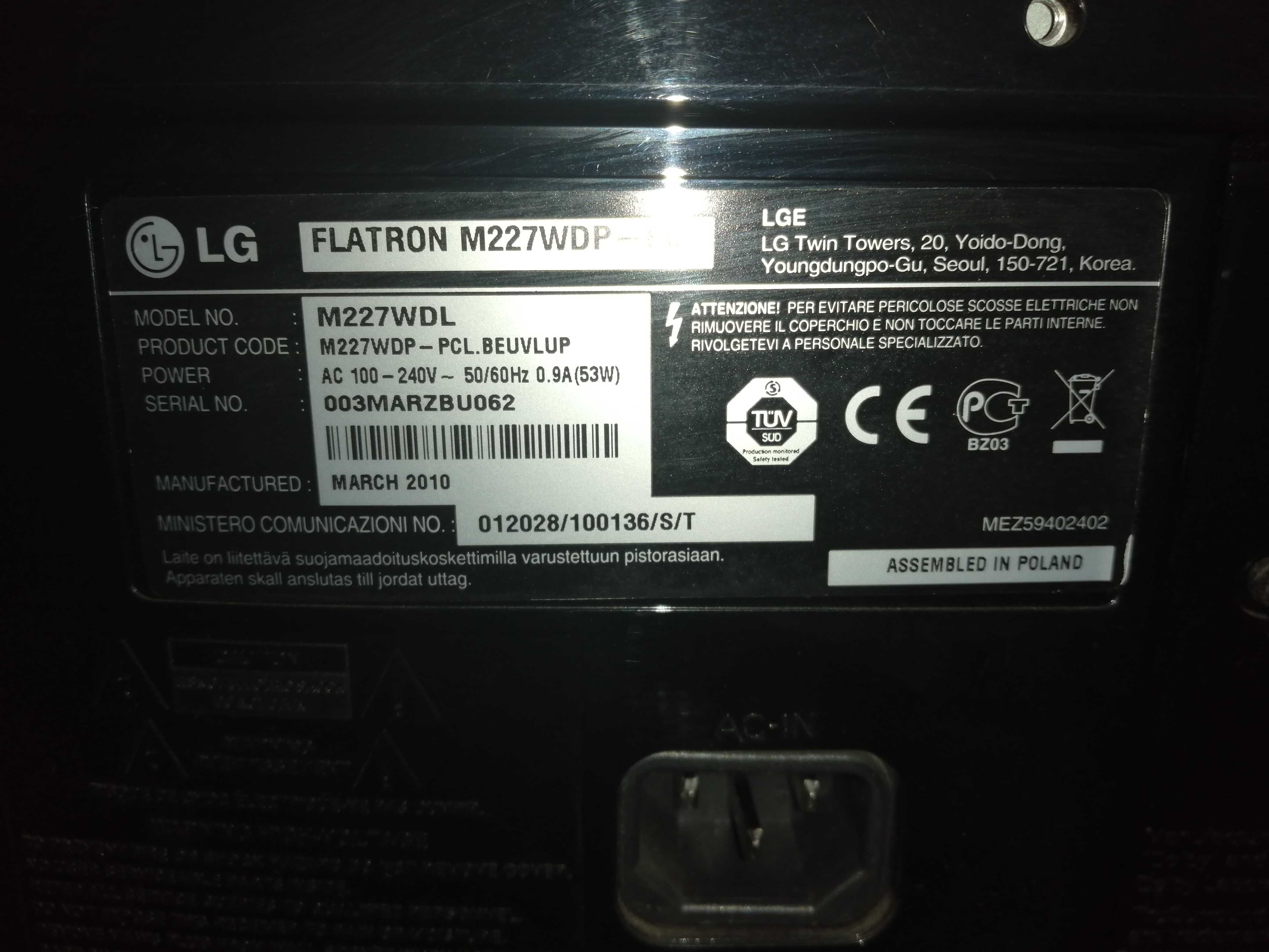 TV LCD LG de 22 polegadas