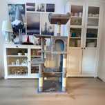 Drapak Dla Kota Wieża Legowisko Domek 143 cm Wielopoziomowy Stabilny