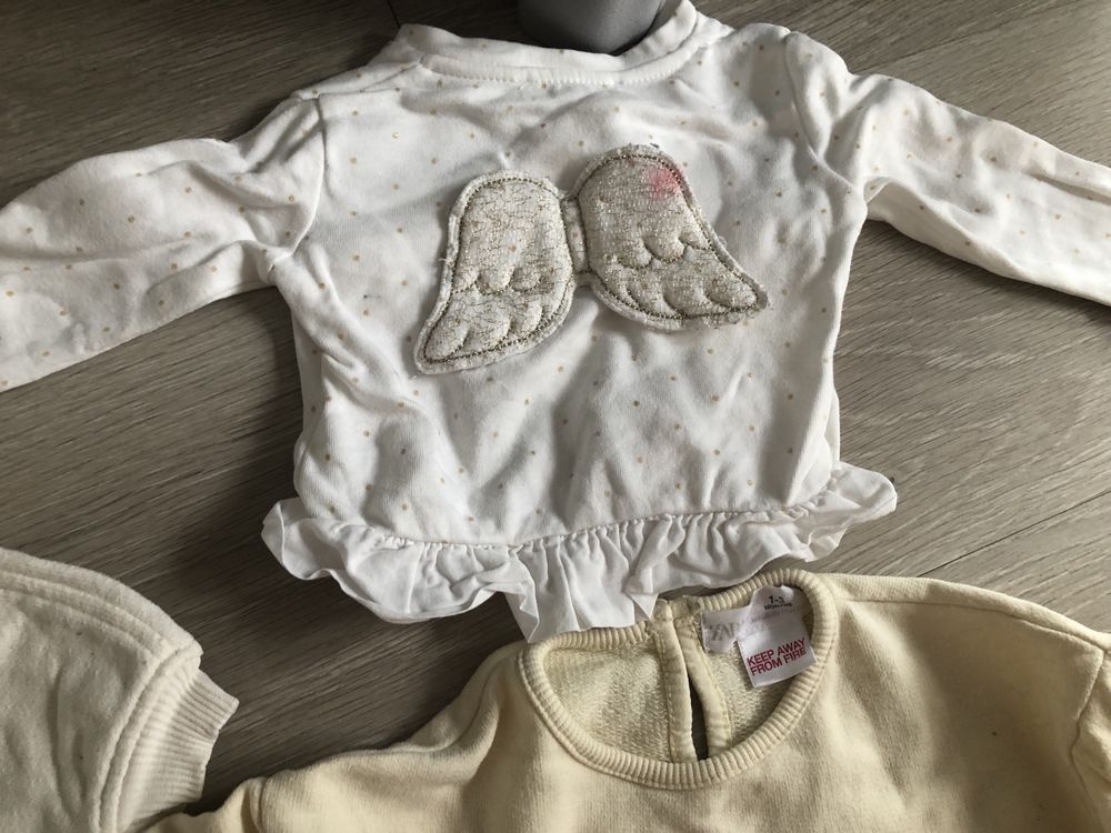 Paka ubranka dziewczęce 56 cm zara body pajac bluza sukienka