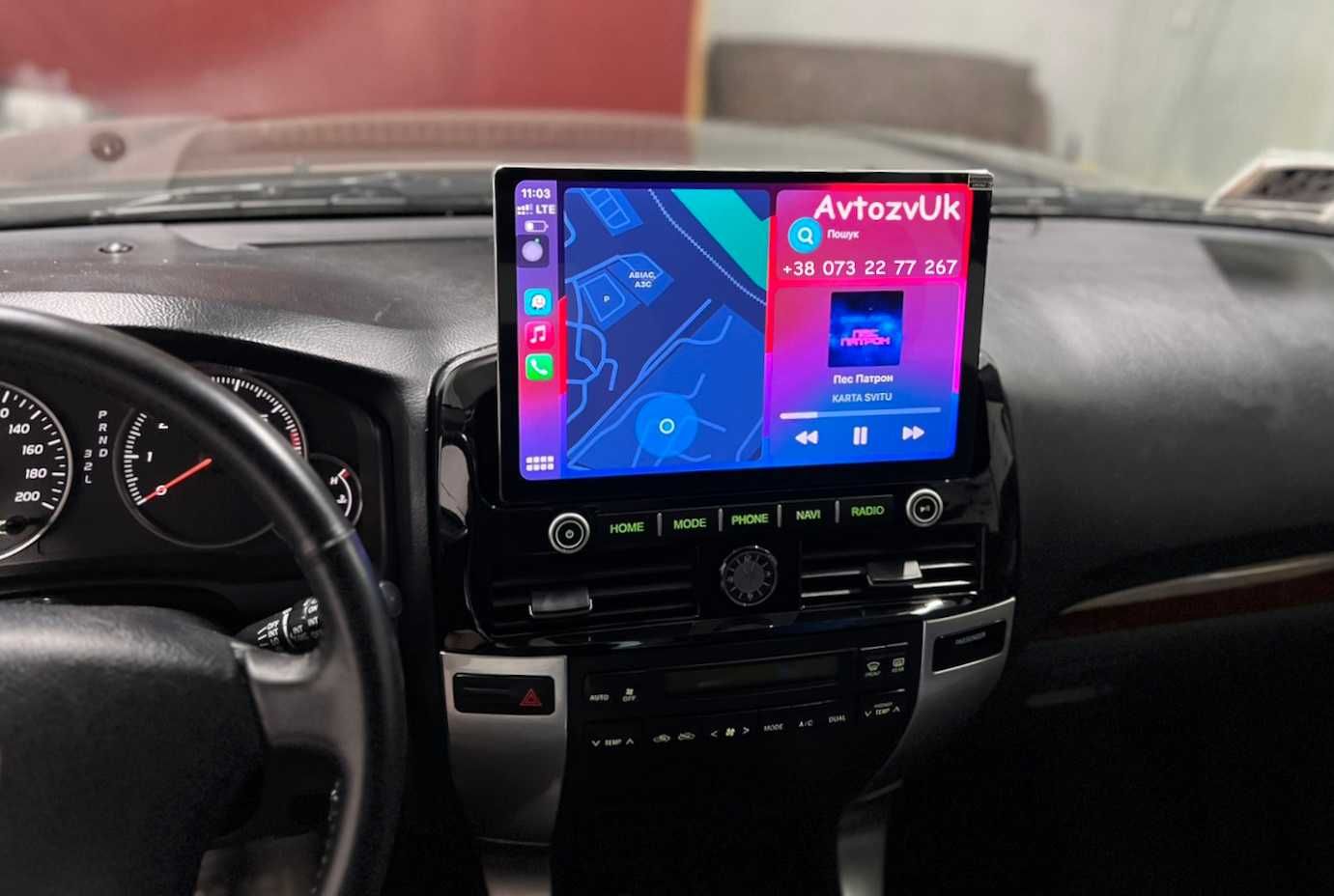 Магнитола PRADO 120 Toyota монітор TV Дисплей Прадо Андроид 14 CarPlay