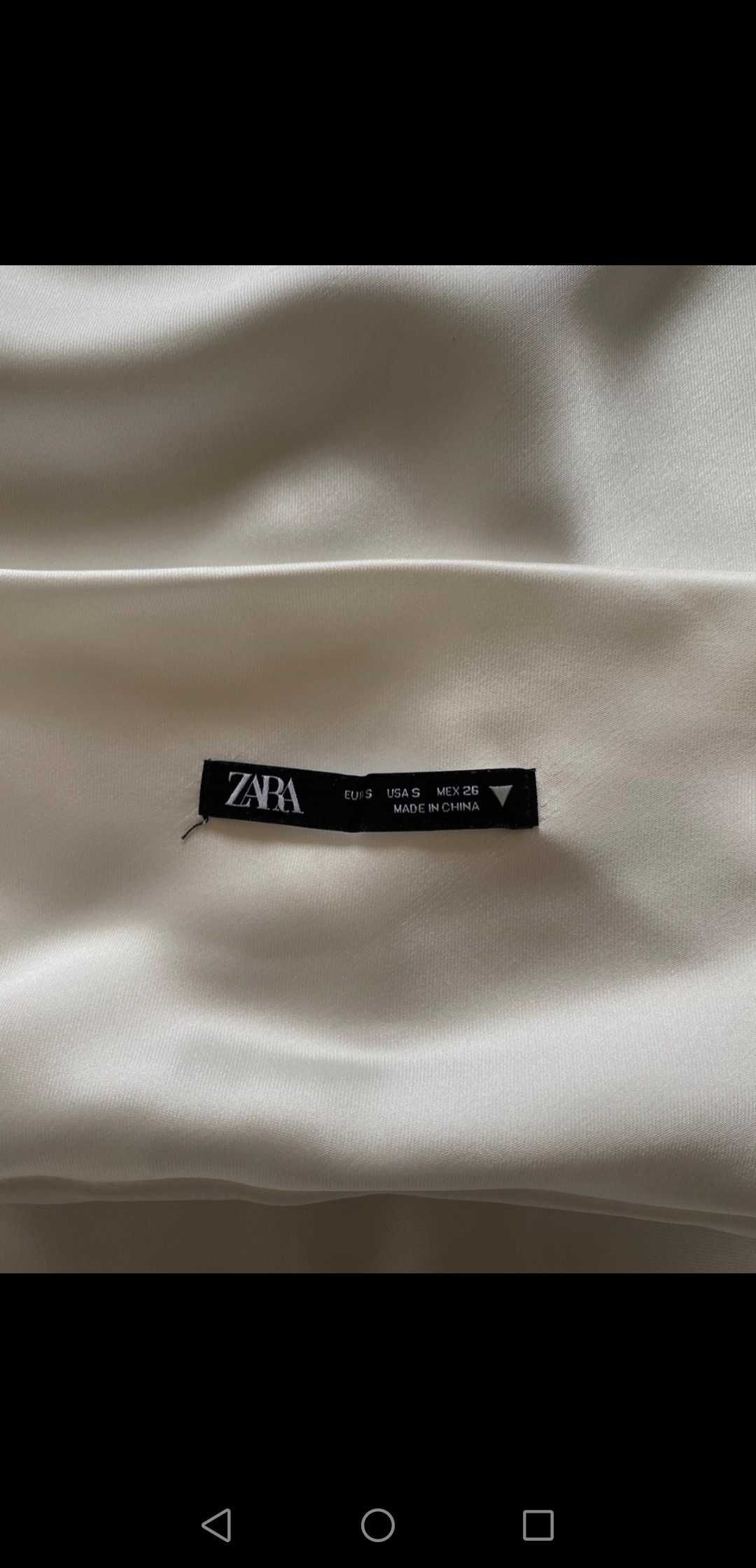 Vestido cetim zara