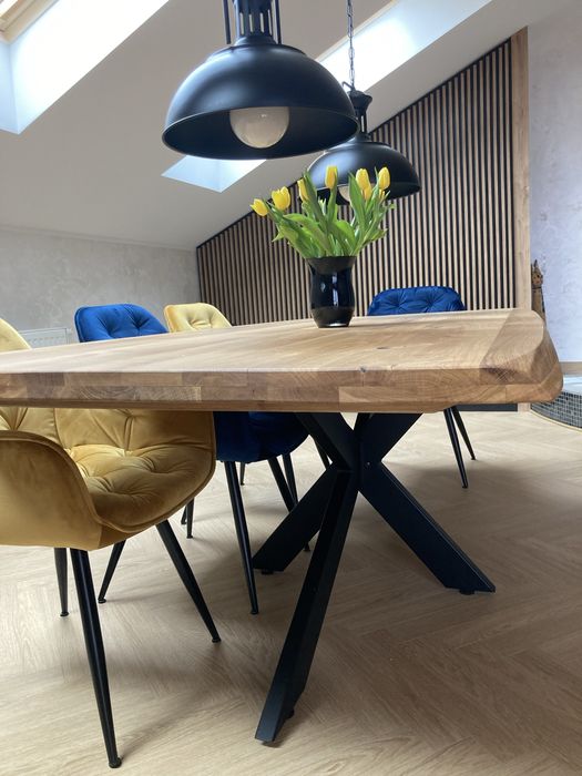 Stół Dębowy Dąb LOFT INDUSTRIAL 100x200 Łóżko dębowe