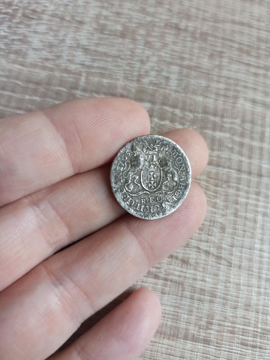 Moneta srebrna Szóstak Gdański Stanisława Augusta Poniatowskiego