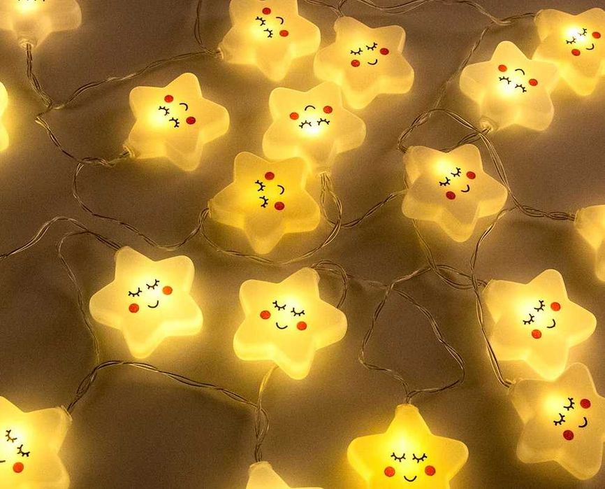 Guirlanda Estrela Sorridente LED para interior 3m (NATAL)