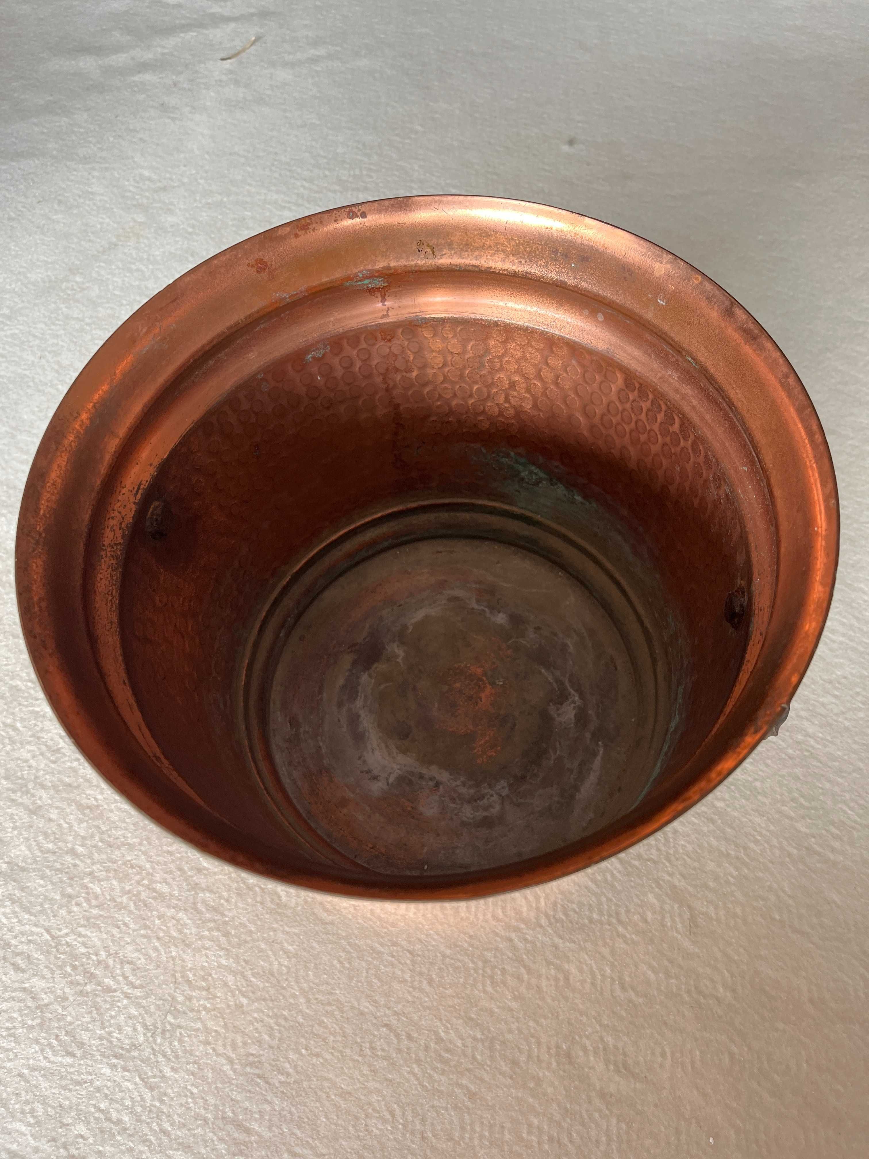 Balde em Cobre Martelado com 2 pegas