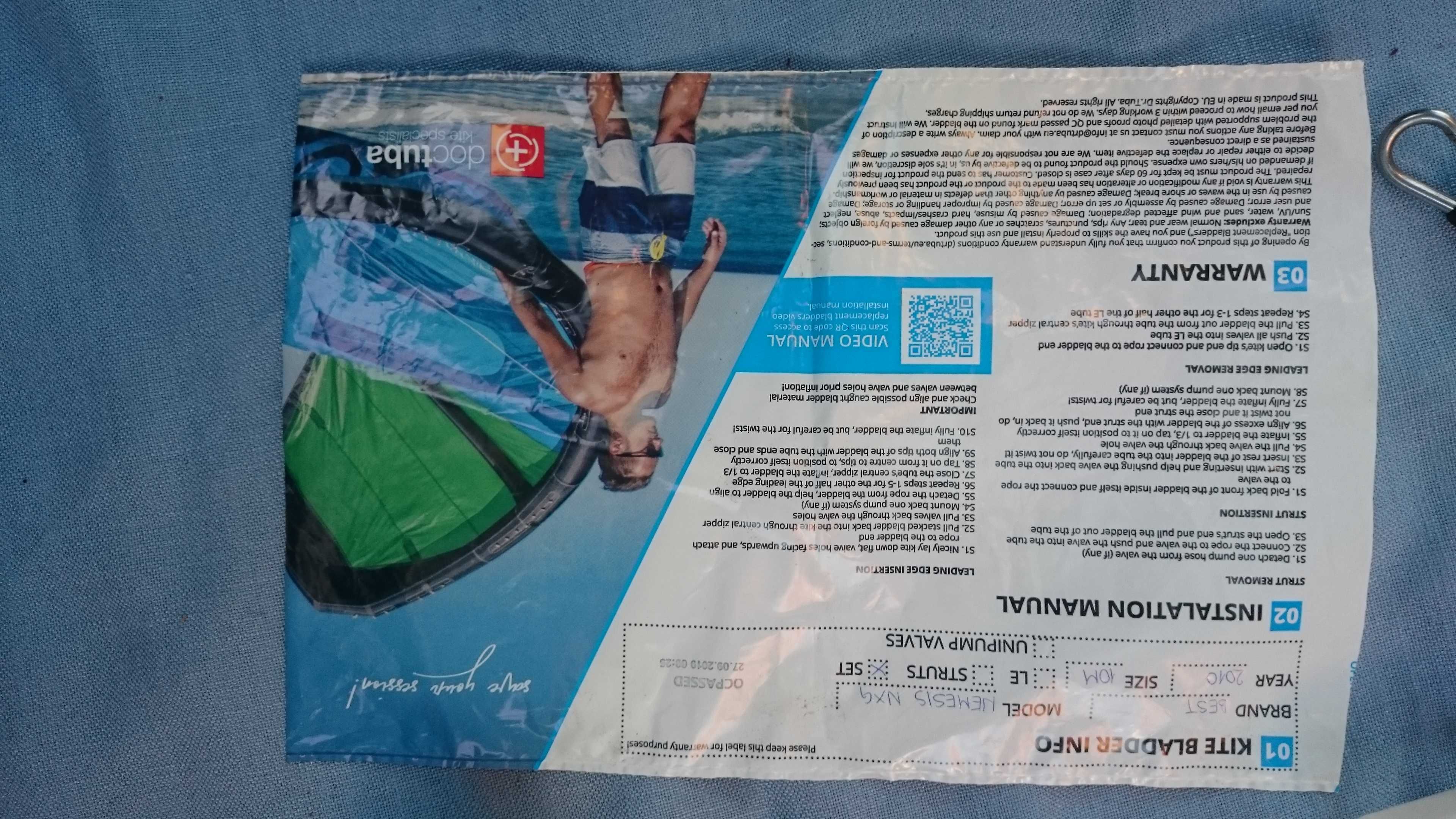 Latawiec KITE surf firmy BEST, kompletny model Nemesis 10 NXG