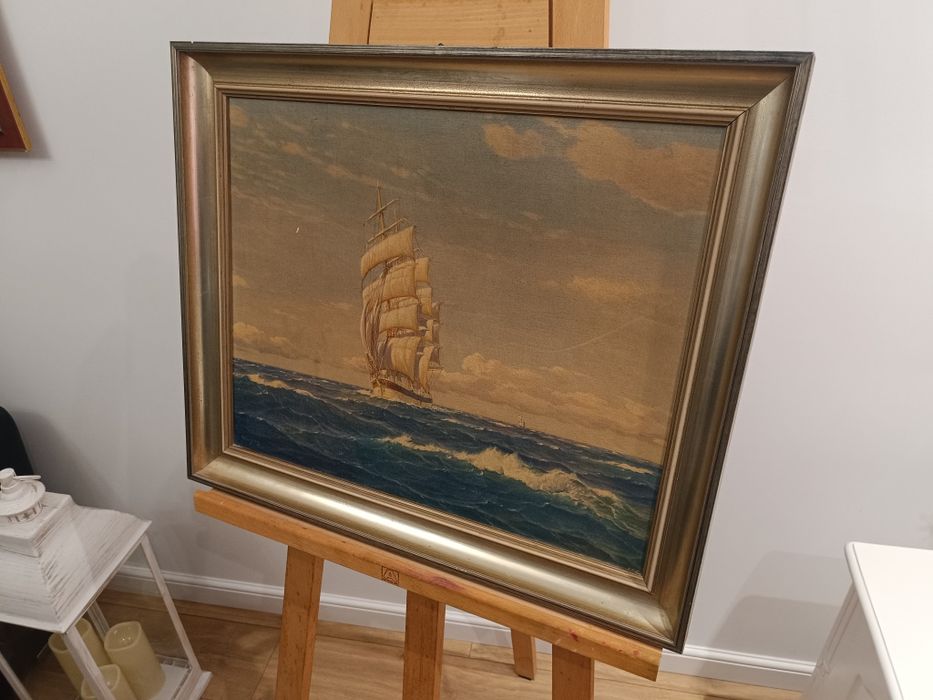 Obraz wydruk żaglowiec vintage