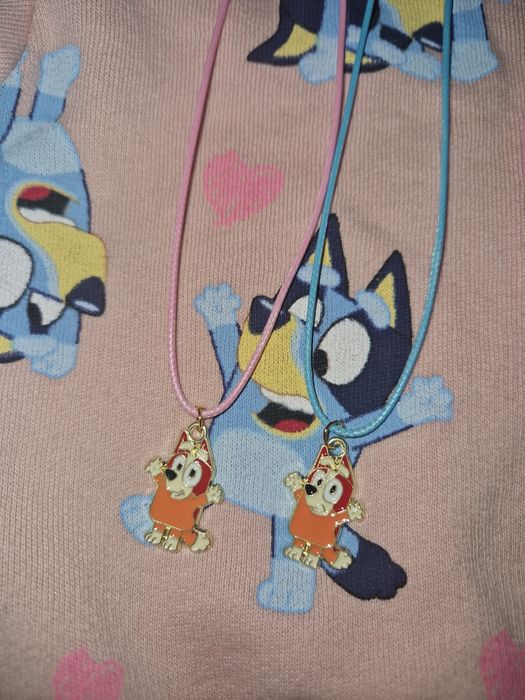 Bluey blu i Bingo na szyję  wisiorek  naszyjnik