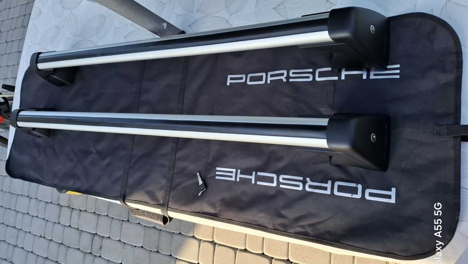 Oryginalny Bagażnik Dachowy Porsche Macan Belki Relingi Thule Jak Nowy