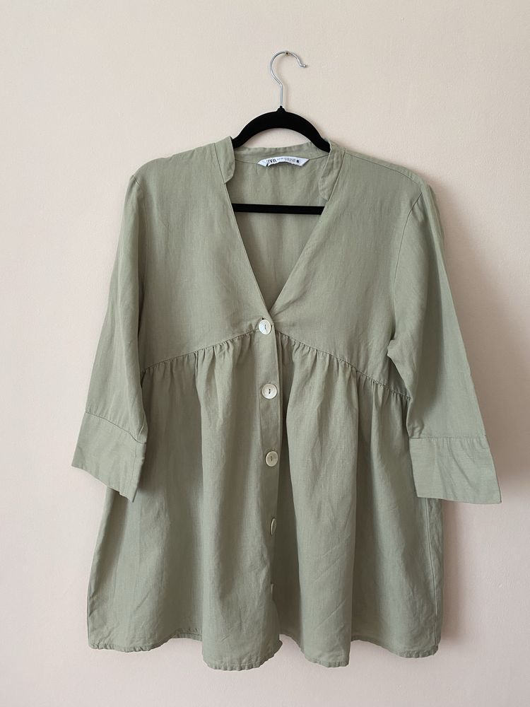 Лляна блуза ZARA, ідеальна
