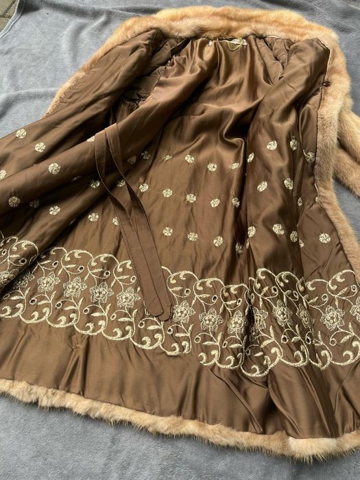 Długie futro z norek