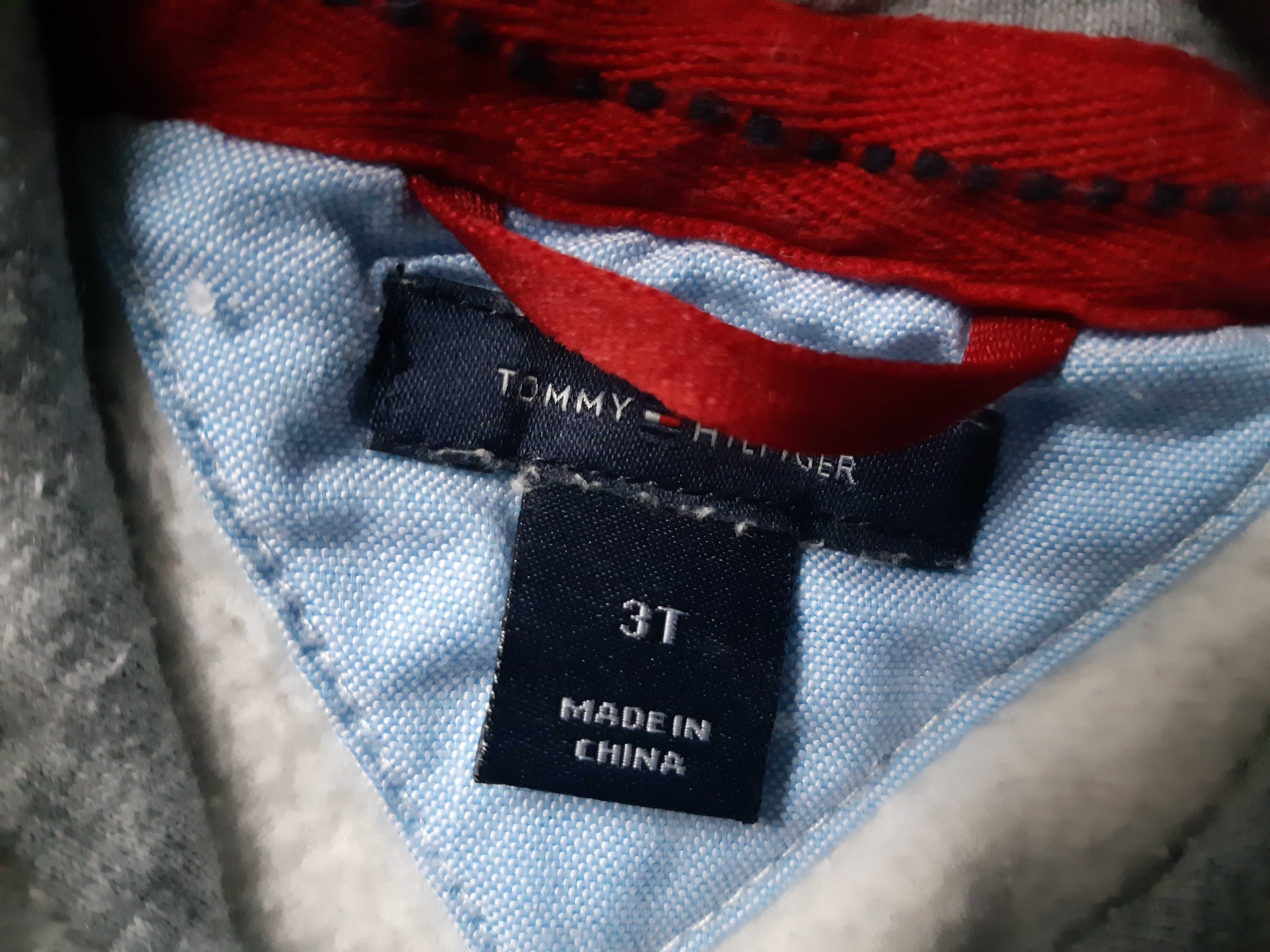 TOMMY HILFIGER BLUZA dresowa DZIECIĘCA  za kapturem na 3 lata