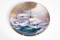 Franklin porcelanowa patera na ścianę obraz marynistyka statek 4