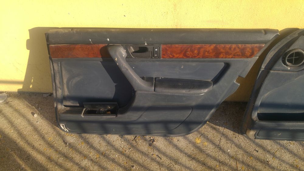 Boczki tapicerka drzwi BMW E32 Long skóra