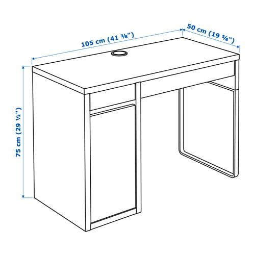 Nowe Ikea biurko micke czarnobiale 105 cm. Nowe w kartonie