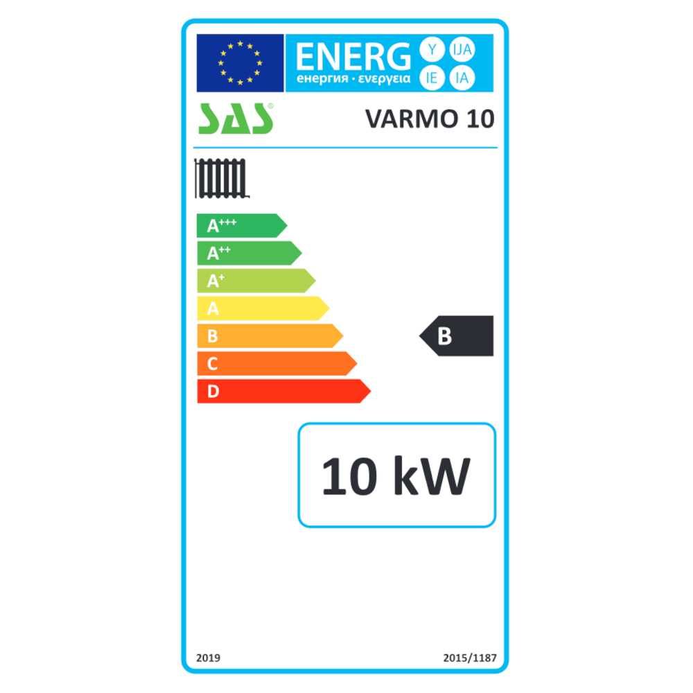 Kocioł, piec SAS VARMO 10 kW - zasypowy / tradycyjny 5 Klasa Ecodesign