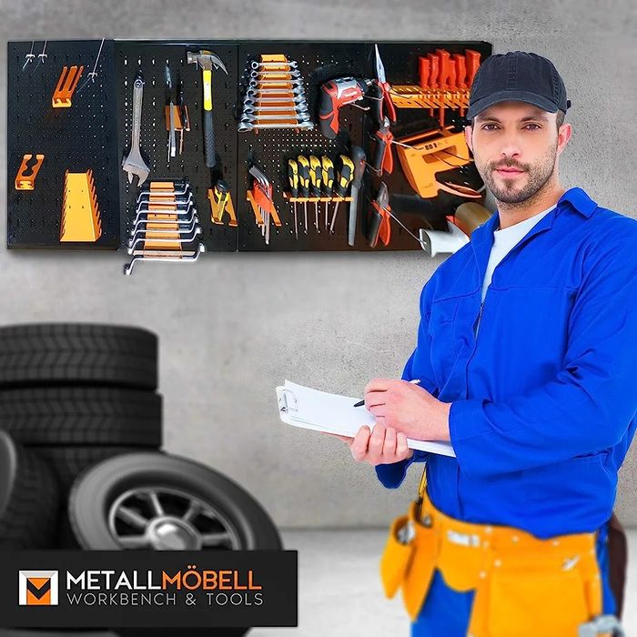 METALLMOBELL - Panel ścienny na narzędzia 160x60x2cm