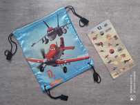 Worek szkolny na buty strój wf samolot Dusty Disney Planes + naklejki