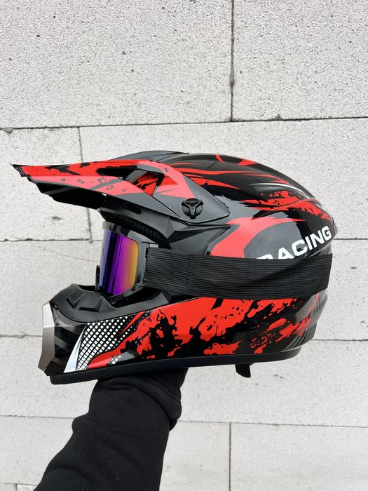 Мотошлем, эндуро шлем, кроссовый шлем, вело шлем, шлем для мотоцикла