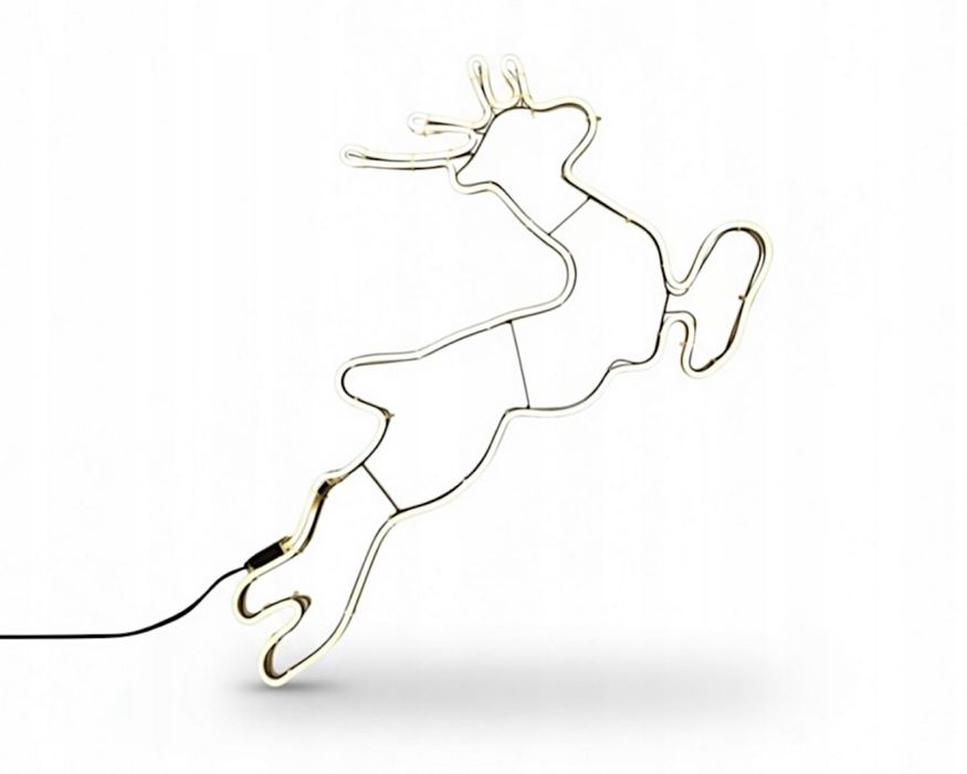 Renifer LED 70cm świecący neonowy do okna / Świąteczna dekoracja