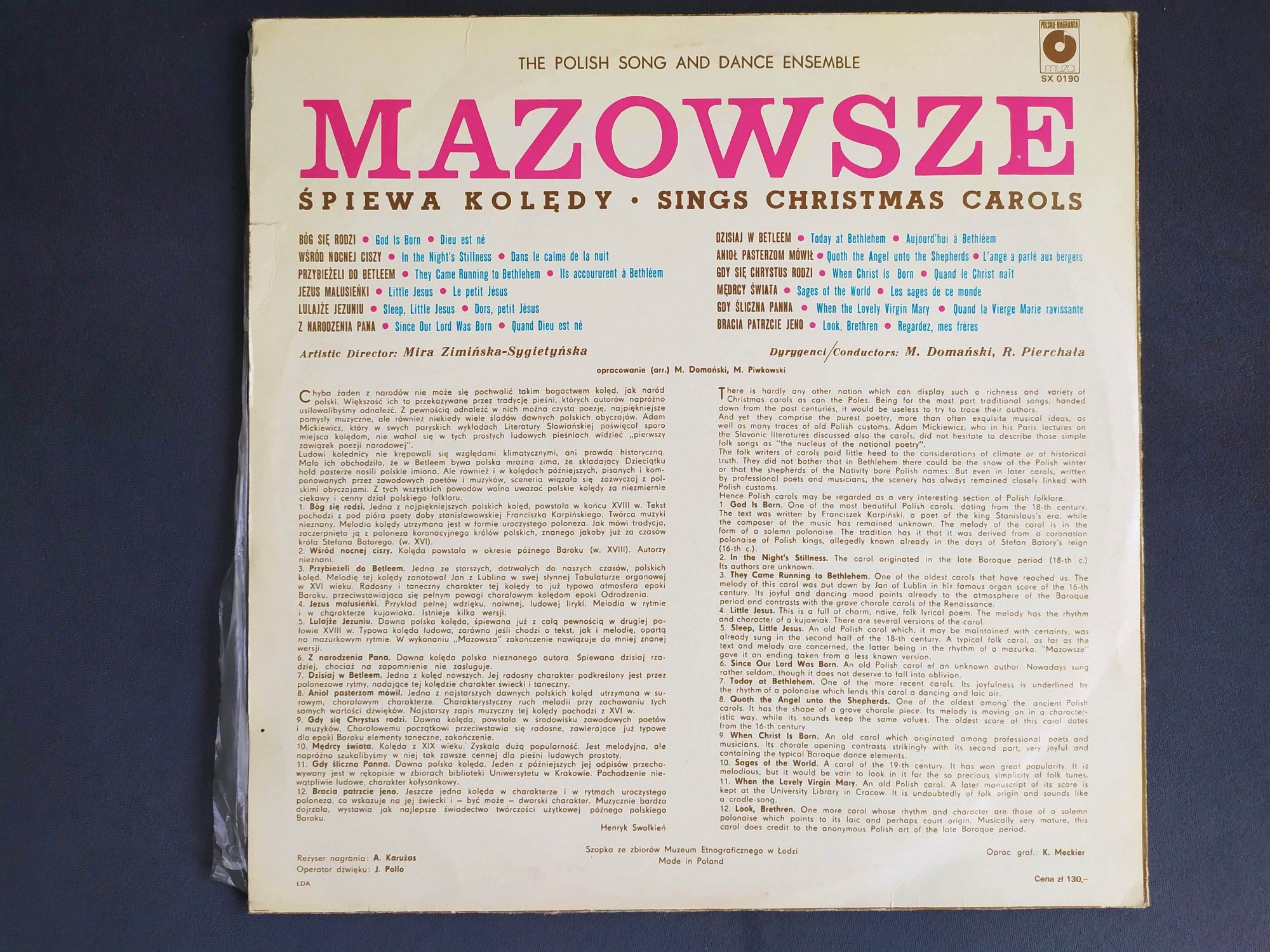 Płyty winylowe duże - Kolędy i pastorałki