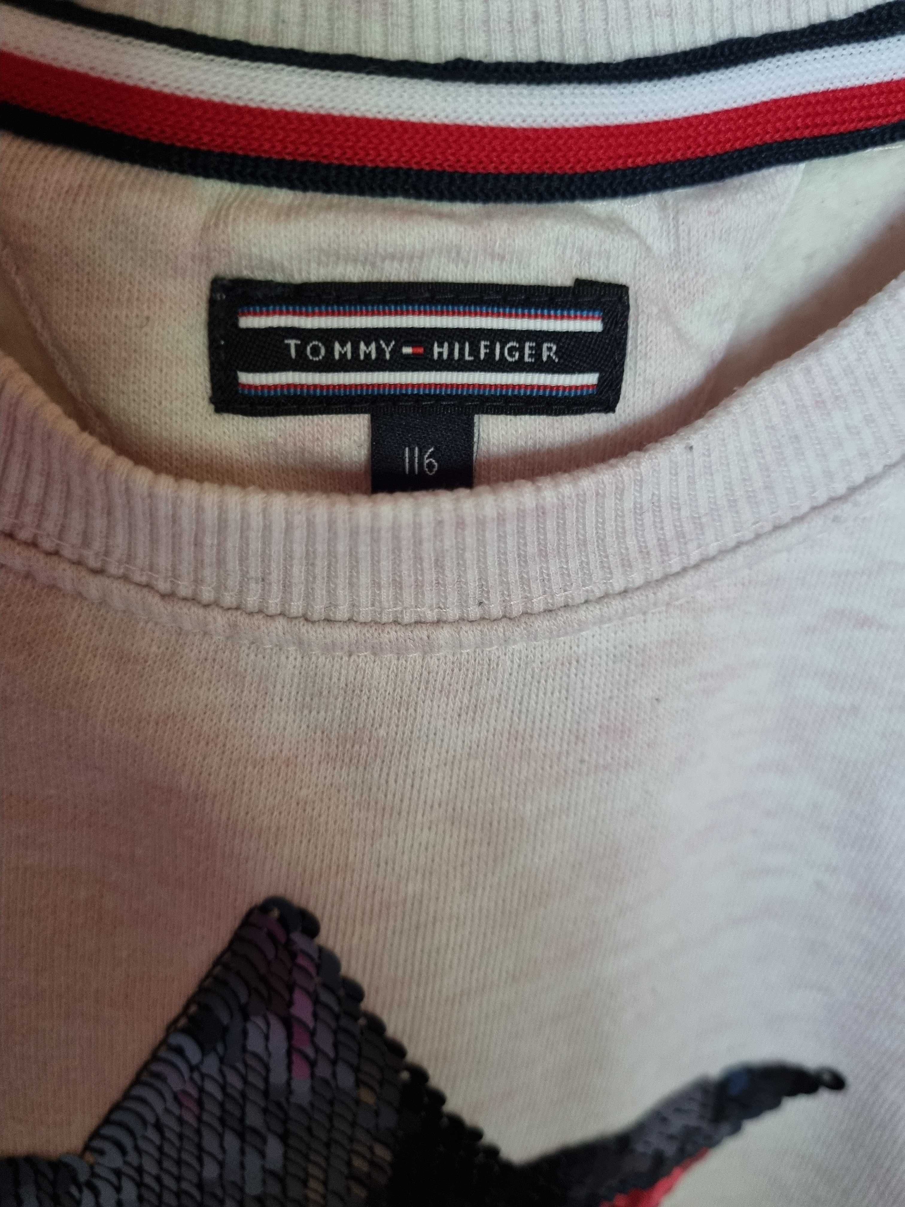 Bluza z cekinami Tommy Hilfiger dla dziewczynki rozm 110/116