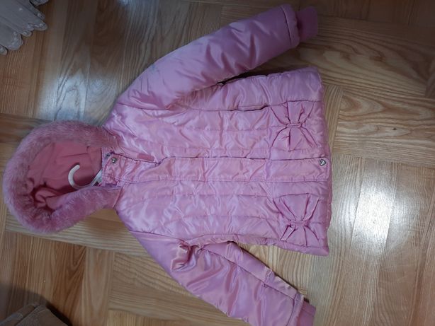 Курточка зимова, куртка зима рожева Якість.
